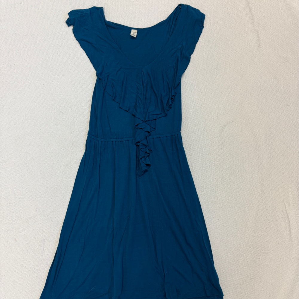 Old Navy Teal Maxi Dress with Ruffle
